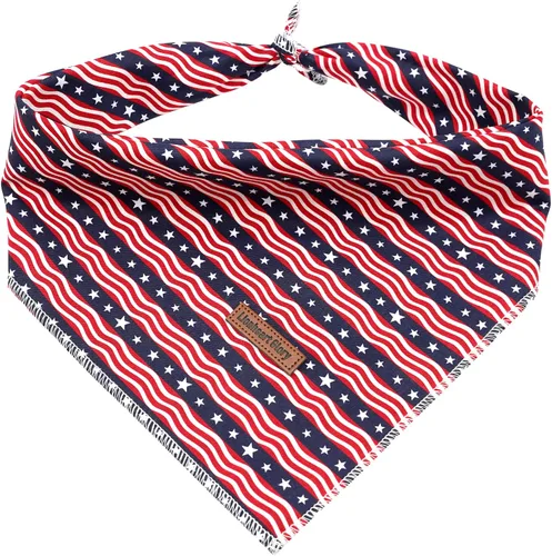 Miniatura 36 de Lionheart Glory Bandana para perro, bufanda azul para perro, estampado de cerveza, ajustable para perros pequeños a grandes
