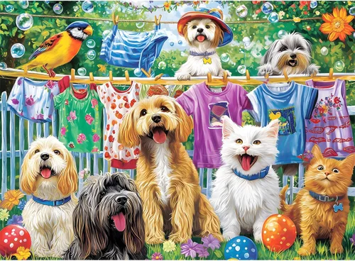 Rompecabezas de 300 piezas para adultos, lindo rompecabezas de perro para adultos, niños y ancianos, rompecabezas de animales divertidos de piezas