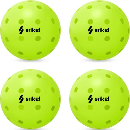 Miniatura 19 de Bolas de Pickleball Srikel para Exteriores - Bolas de Pickleball Aprobadas por USAPA, Diseño Roto-Moldeado Sin Costuras para Durabilidad, 4 Paquetes