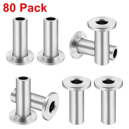 Miniatura 4 de CKE Paquete de 80 fundas protectoras de acero inoxidable T316 para barandillas de cable de cuerda de alambre de 1/8 pulgadas, fundas protectoras