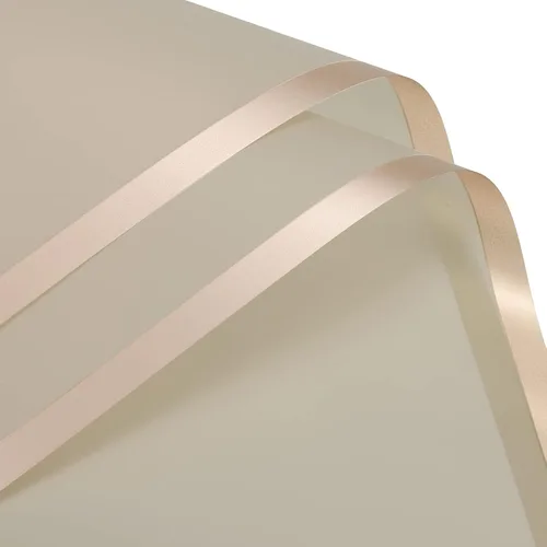 Miniatura 21 de MECCANIXITY 10 piezas de papel de regalo de flores con borde dorado, turquesa, 22.8 x 22.8 pulgadas, impermeable, para suministros de ramo