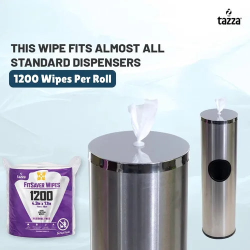 Miniatura 7 de Tazza TAZZAWP1200 Toallitas húmedas - 4 x 1200 unidades, toallitas duraderas pre-saturadas de limpieza para equipamiento de gimnasio. ¡1 centavo por