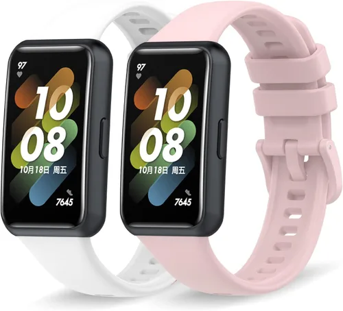 Miniatura 6 de Paquete de 2 correas deportivas de repuesto de silicona compatibles con Huawei Band 7