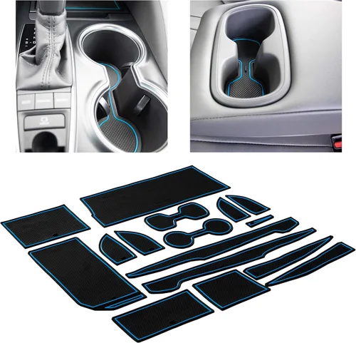 Miniatura 41 de CupHolderHero Compatible con accesorios Toyota Tundra 2014-2021 - Insertos de portavasos antideslizantes antipolvo, tapetes para consola central