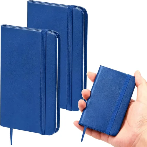 Miniatura 8 de Qeeenar Paquete de 10 cuadernos de bolsillo de cuero de tapa dura, mini diarios rayados de 4 x 2.5 pulgadas, diseño de hojas doradas, 50 hojas