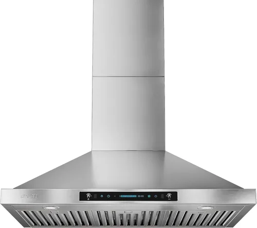 Miniatura 9 de IKTCH Campana extractora de montaje en pared de 30 pulgadas, campana de ventilación de cocina de bajo ruido de 390 CFM, convertible