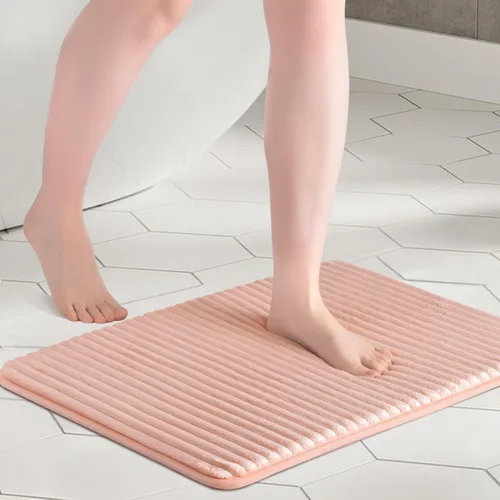 Miniatura 8 de FRESHMINT - Alfombra de baño de espuma viscoelástica ultrasuave con carbón activado, 17 x 24 pulgadas, tapete para baño antideslizante, alfombras
