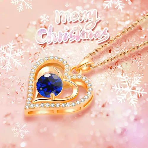Miniatura 3 de capirosa S925 Forever Love Heart Necklaces for Women Mother's Day Gifts Sterling Silver Rose Gold Diamond Birthstone Pendant Necklace Jewelry