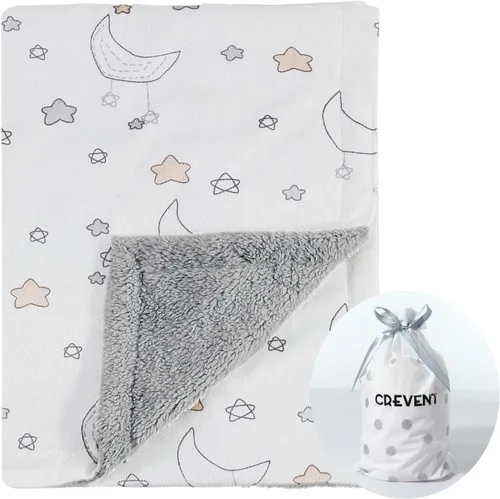 Miniatura 42 de CREVENT Manta de bebé de minky para niñas y niños, manta suave de felpa para recién nacidos - 30 x 40 pulgadas (Animal)