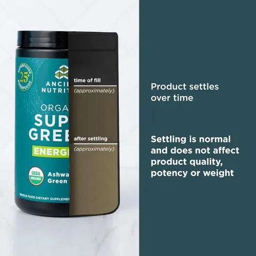 Miniatura 6 de Ancient Nutrition Polvo energizante orgánico SuperGreens con probióticos y B12, hecho de frutas, verduras y hierbas reales, para digestivo