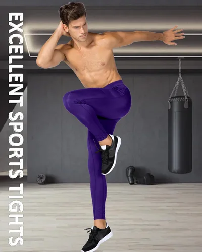 Miniatura 126 de SPVISE Pantalones de compresión para hombre, leggings para deportes, gimnasio, mallas atléticas frescas y secas, capa base para correr, fútbol