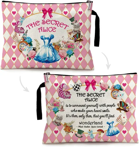 Miniatura 11 de ZHANTUONE Wonderland Theme - Bolsas de viaje para cosméticos, bolsas plegables y bolsas de cosméticos para almacenamiento de gran capacidad, regalos