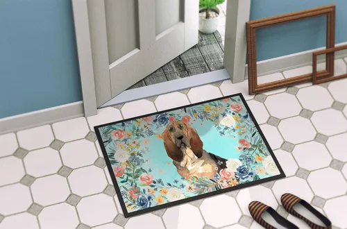 Miniatura 4 de Caroline's Treasures CK3434JMAT Bloodhound - Tapete para puerta delantera, 24 x 36 pulgadas, para interiores y exteriores, para entrada