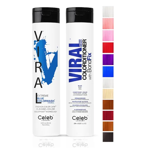 Celeb Luxury Intense Color Depositing Colorwash Shampoo + BondFix Rebuilder, tinte vegano para el cabello, a base de plantas de origen sostenible,