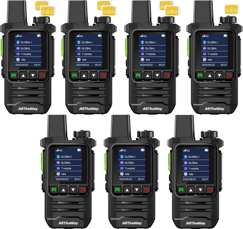 Miniatura 15 de Walkie Talkies globales gratuitos de por vida, radio 4G PoC, radio nacional, radio PTT bidireccional de larga distancia con linterna para equipos