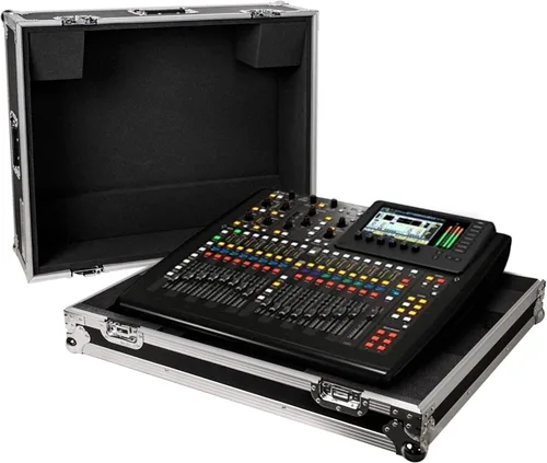 Miniatura 7 de Sound Town Estuche Mezclador ATA de Madera Contrachapada con Protección Interior de Espuma y Ruedas Integradas para Mezclador Digital Midas M32 Negro