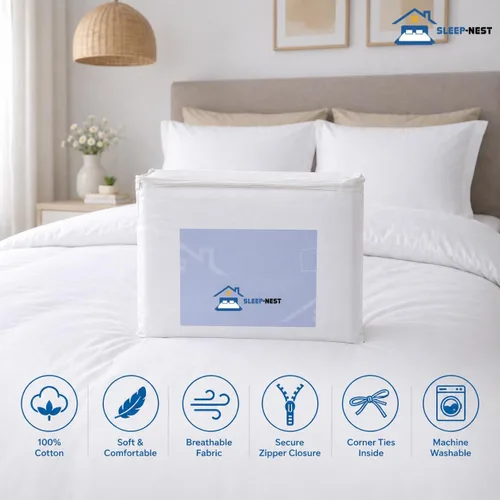 Miniatura 6 de SLEEP-NEST Luxuries - Funda de edredón plisada decorativa, tamaño individual/individual XL, 68 x 90 pulgadas, 3 piezas, con cierre de cremallera