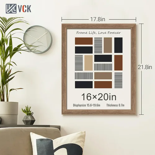 Miniatura 271 de VCK Marcos para póster de madera maciza de 22.375 x 34 pulgadas, marco de fotos A1 negro con montaje en pared, paquete de 3