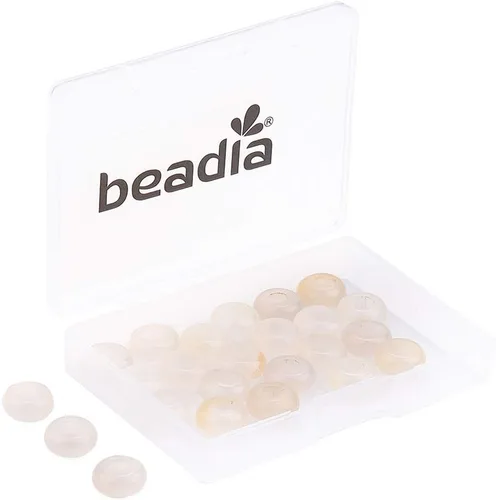 Miniatura 17 de BEADIA Cuentas de jade amarillo natural rondelle con orificio grande (5.5mm) cuentas sueltas semipreciosas para hacer joyas 0.55x0.295 pulgadas 12