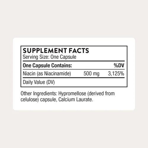 Miniatura 2 de THORNE - Niacinamide - 500mg de Niacin - Forma No-Ruborizante de Vitamina B3 - Apoyo para la Salud de las Articulaciones, la Salud de la Piel