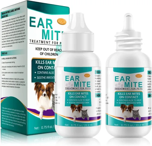 Miniatura 8 de Gotas de tratamiento de infección de oído de perro, con hidrocortisona al 1%, tratamiento de infección por levaduras de oído para perros y gatos