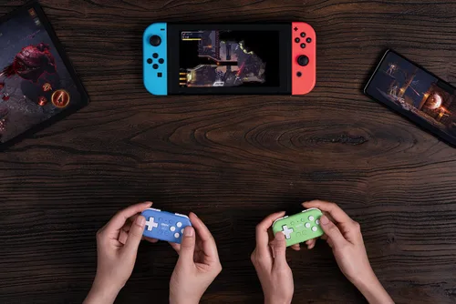 Miniatura 7 de 8Bitdo Micro Bluetooth Gamepad Pocket-sized Mini Controller for Switch, Android, and Raspberry Pi, Supports Keyboard Mode (Blue)