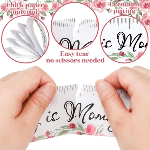 Miniatura 3 de Ctosree How Big Is Mommy's Belly Baby Shower Juego de adivinanzas para baby shower, regalos para niñas para ganadores, ideas de decoración de medida