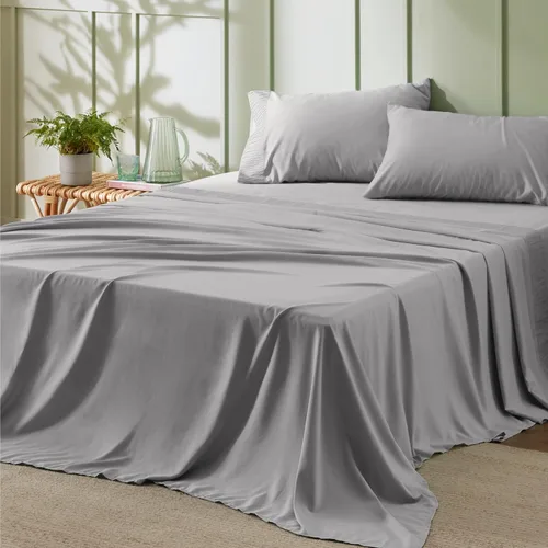 Miniatura 22 de Bedsure Sábanas de tamaño King – Sábanas suaves para cama de tamaño King, 4 piezas de hotel de lujo verde menta, juego de sábanas refrescantes de 11