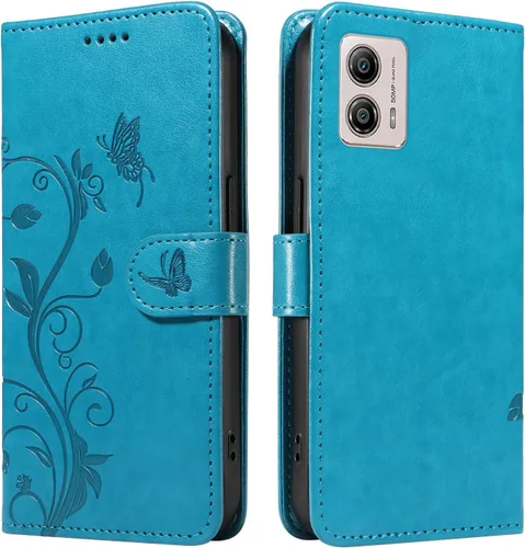 Miniatura 110 de Funda para Motorola Moto E22/E22i, piel sintética, con tarjetero y correa para la muñeca, a prueba de golpes, funda magnética para Motorola Moto Rojo