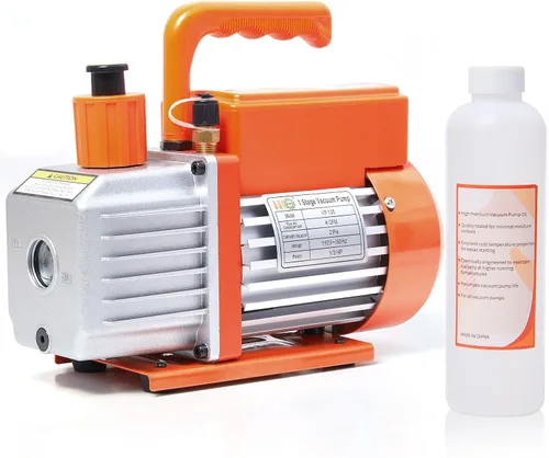 Miniatura 8 de BACOENG 3.5 CFM Bomba aspiradora, 110V 1/3 HP Bomba aspiradora giratoria de paletas de una etapa para HVAC con aceite, para recarga de refrigerante