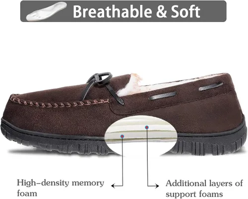 Miniatura 4 de shoeslocker Pantuflas para hombre cálidas y cómodas de felpa