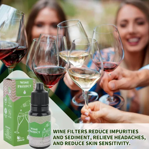Miniatura 6 de Filtros de vino, purificador de vino, elimina el sulfito y la histamina, el purificador de vino reduce el dolor de cabeza, evita las sensibilidades