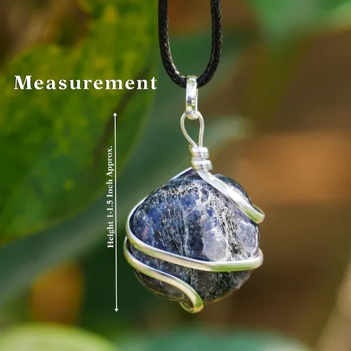 Miniatura 31 de PYOR Collar con colgante curativo de Reiki de cristal, gemas de buena suerte, prosperidad, riqueza, piedras preciosas naturales, collares de buena