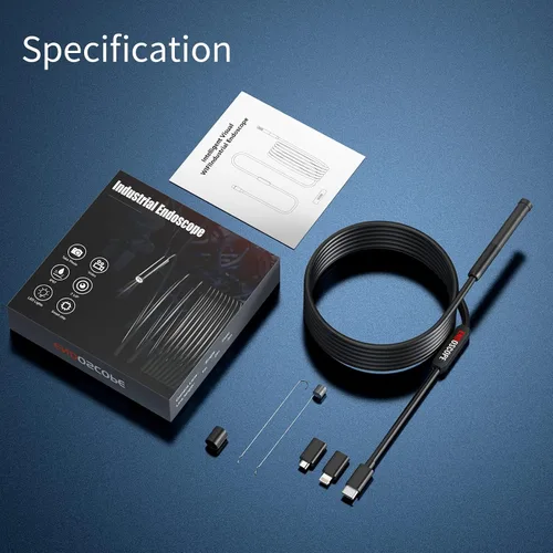Miniatura 7 de Cámara de endoscopio con luz, boroscopio con 6 luces LED, endoscopio con cámara de serpiente semirrígida de 9.8 pies, cámara de inspección