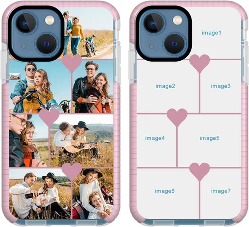 Miniatura 19 de Funda de teléfono personalizada para iPhone 13 Mini, funda personalizada de fotos de collage de múltiples imágenes, resistente a los arañazos, a