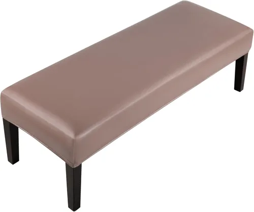 Miniatura 18 de Fuloon - Funda elástica de jacquard para banco de comedor, antipolvo, desmontable, funda para banco lavable, protector de cojín de asiento para Beige