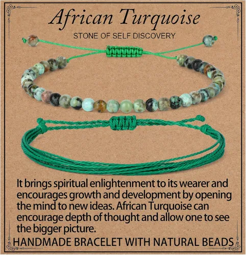 Miniatura 99 de LPBeads Pulsera de piedra natural hecha a mano de tamaño ajustable