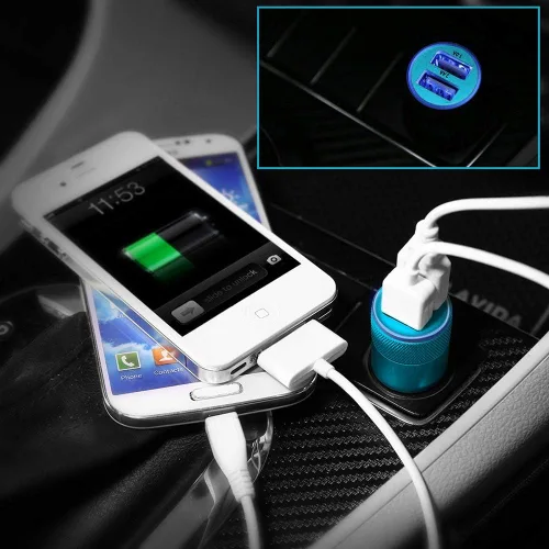 Miniatura 5 de Cargador de coche, Sicodo 3.4A, paquete de 2 cargadores de puerto inteligente USB compatibles con iPhone 17 16 15 14 13 12 SE X 11 Pro, Pro Max