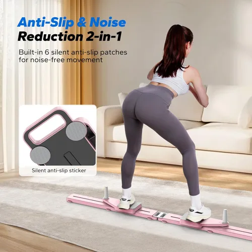 Miniatura 4 de MERACH Pilates Board, Multifunctional Abdominal Plate, Detachable Ab Trainer Machine with Anti-Slip and Quiet Design, Portable Pilates Reformer for