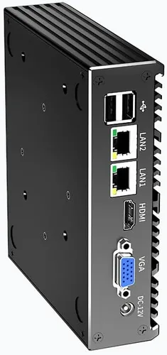 Miniatura 5 de Mini PC sin ventilador, PC industrial, mini computadora de doble núcleo N2840, 4K HD+VGA, 2Gigabit Ethernet, USB, Mini PC de escritorio 2 RS232 COM