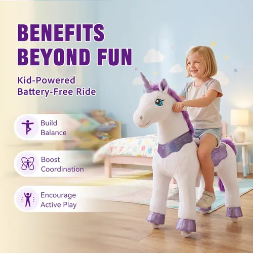 Miniatura 5 de PonyCycle Unicorn para montar con freno, juguete interactivo modelo esencial E, juguetes de unicornio para niñas