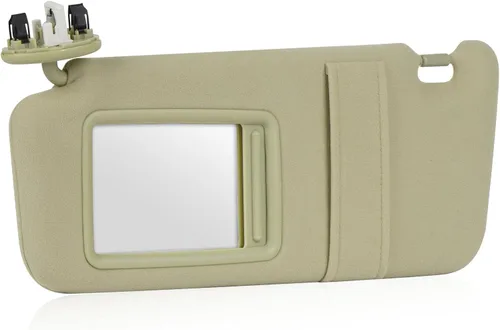 Reemplazo de visera parasol para lado izquierdo del conductor, color beige, compatible con Toyota Camry 2007 2008 2009 2010 2011 con techo corredizo