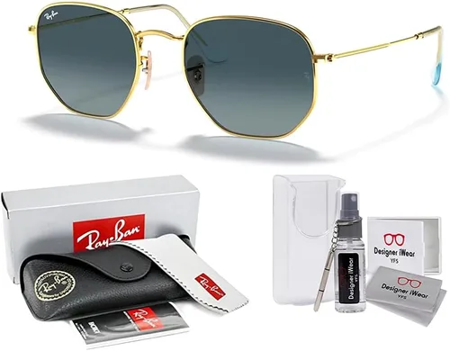 Miniatura 2 de Ray-Ban RB3548N - Gafas de sol hexagonales 001 de 54 M para hombres y mujeres (grande), paquete con kit de diseñador iWear