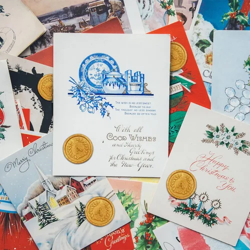 Miniatura 4 de 100 calcomanías adhesivas de cera con letra M dorada, hechas a mano, sin necesidad de sellar, rasgar y usar calcomanías de cera para invitaciones