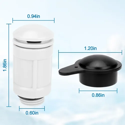 Miniatura 4 de 12363 12373 - Válvula de chorro de aire y tapa de válvula de chorro de aire para entrada de piscina sobre el suelo Intex compatible con 26165EH
