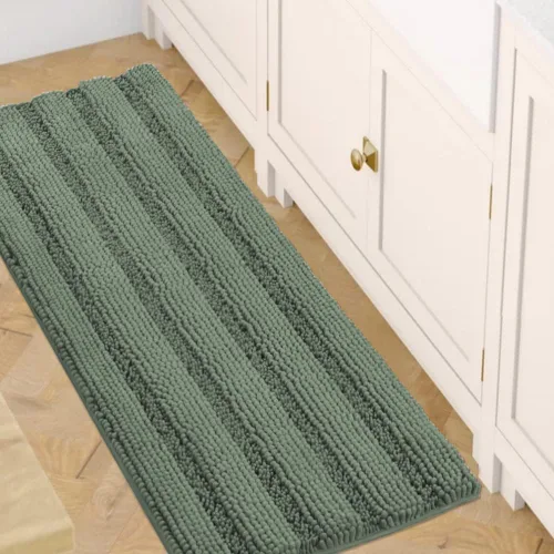 Miniatura 206 de H.VERSAILTEX - Alfombras de baño, juego de 2 piezas, alfombra de contorno para baño, juego de alfombras para inodoro, alfombra antideslizante