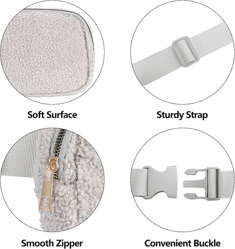 Miniatura 111 de Riñonera cruzada para mujeres y hombres, bolsa para cinturón para senderismo con correa ajustable, riñonera para correr, entrenamiento, deportes
