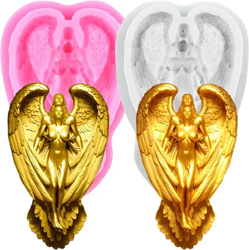Miniatura 27 de Angel Baby - Moldes de silicona para decoración de pasteles, decoración de cupcakes, pasta de chicle de chocolate, juego de 4