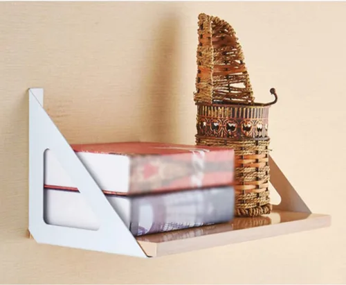 Miniatura 4 de Soporte de estante triangular de hierro de pared, soporte de estante de esquina industrial, soportes de soporte de pared de ángulo de 90 grados