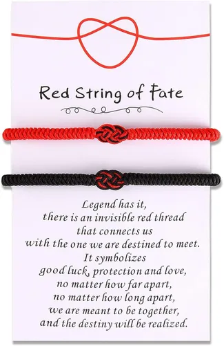 Miniatura 7 de ULYSIA Pulseras a juego para parejas, mejores amigos, regalos de cumpleaños para ella y él, alma gemela, hilo rojo del destino, pulseras
